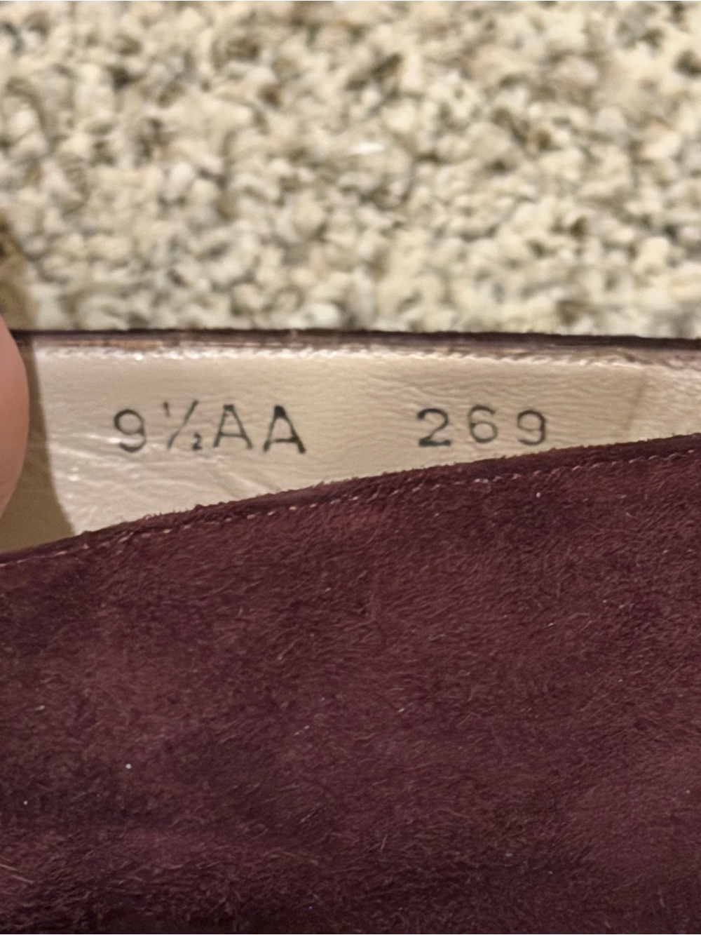 Salvatore Ferragamo Women's Burgundy Suede Penny Loafers - Picture 5 of 6